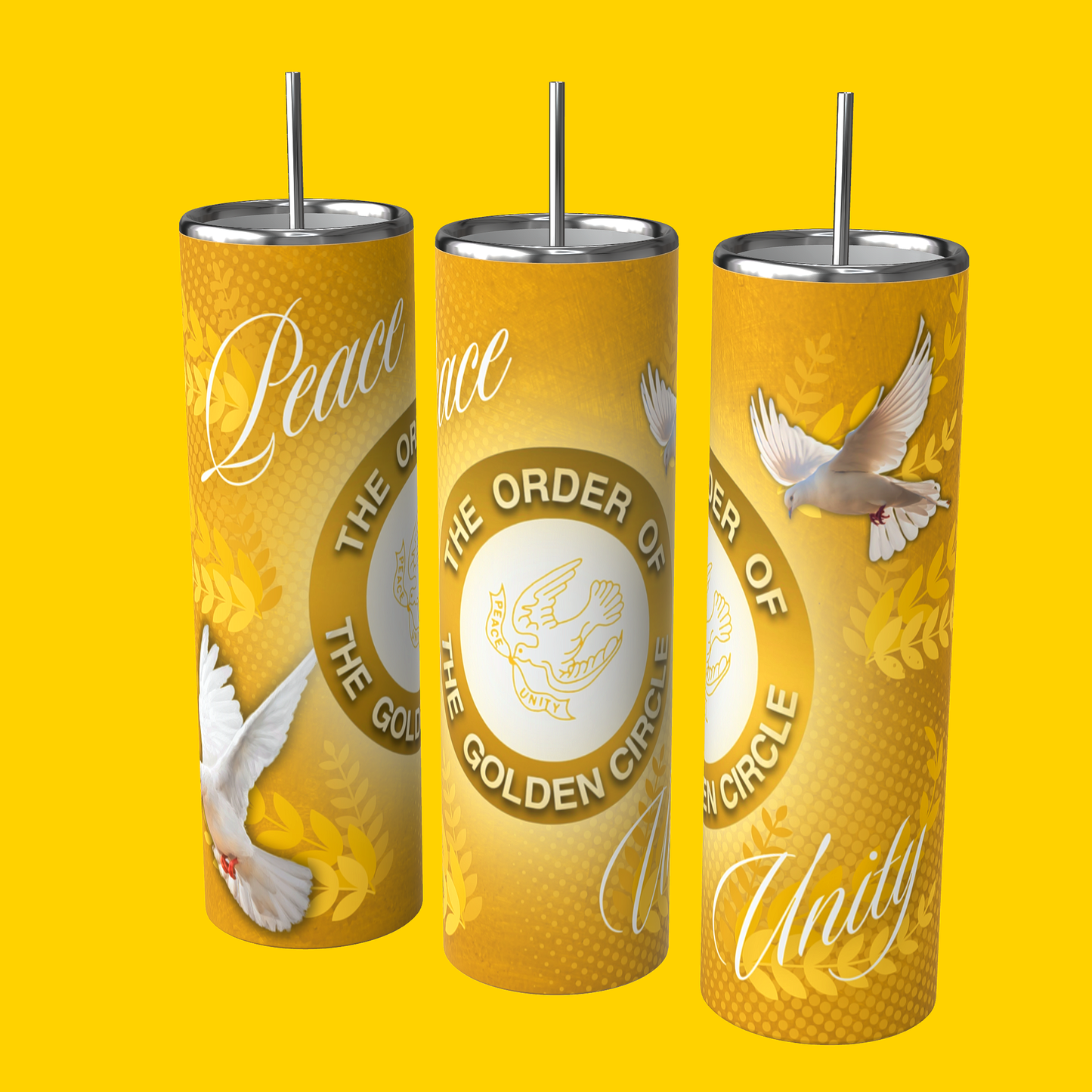Order of The Golden Circle Tumbler | Yellow | Gold | white