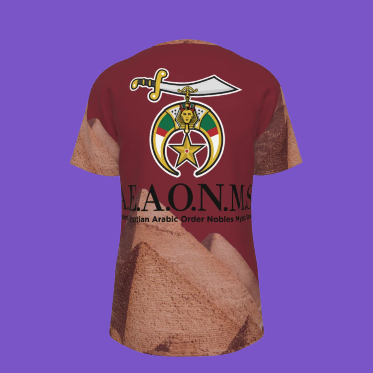 All-Over Print Men's O-Neck Temple T-Shirt