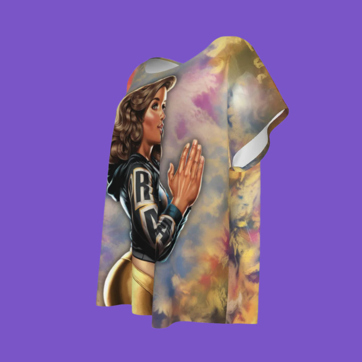Pray Girl Women's Curved Hem T-shirt (Plus Size)