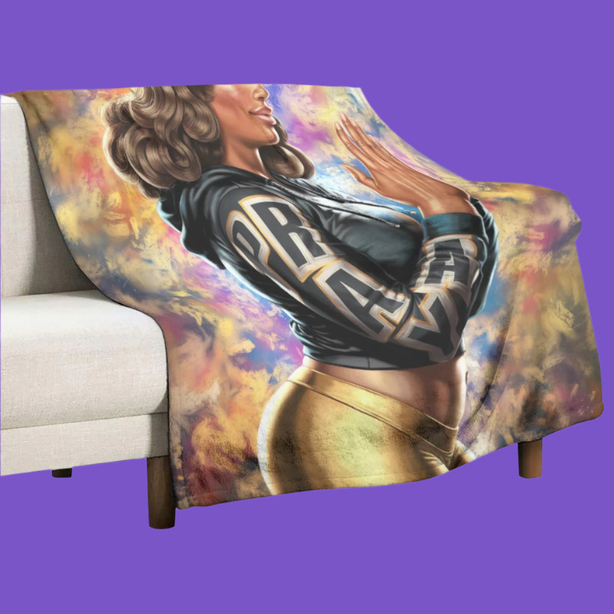 Pray Girl Flannel Blanket