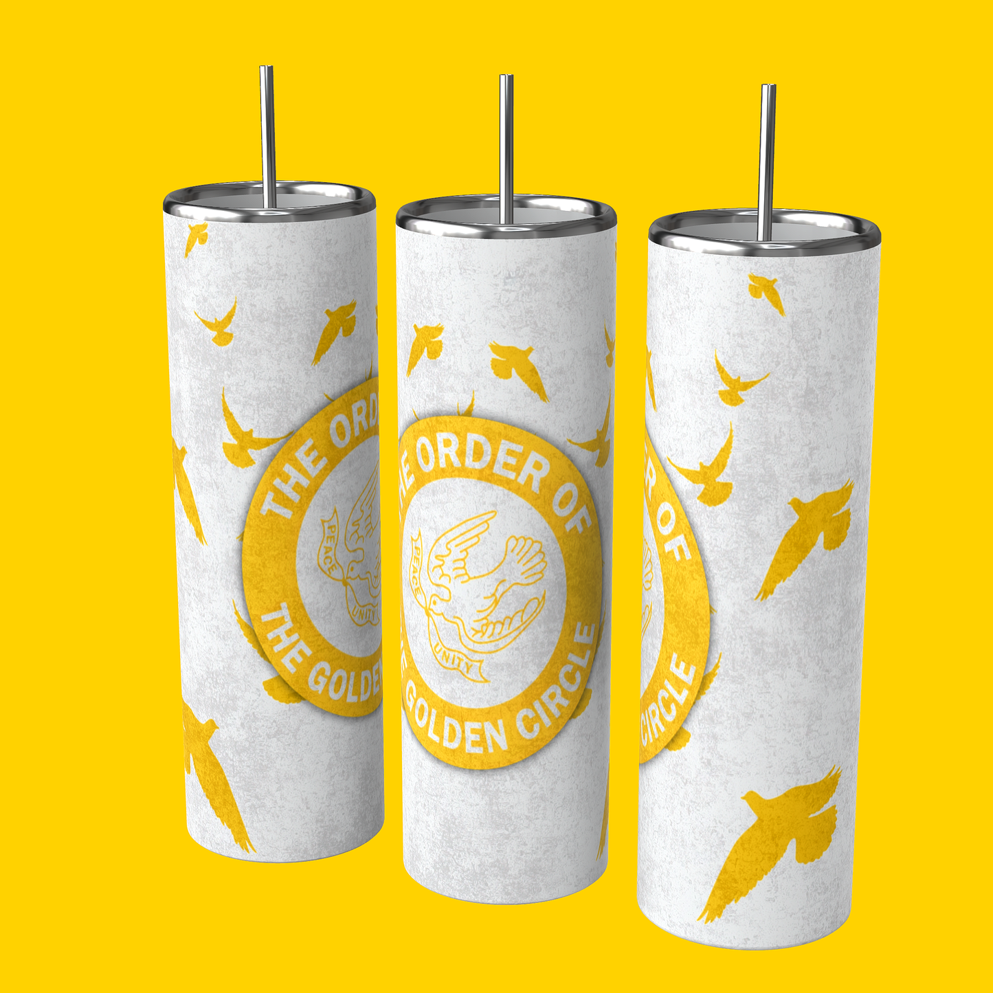 The Order of The Golden Circle Tumbler | Yellow | Gold | white