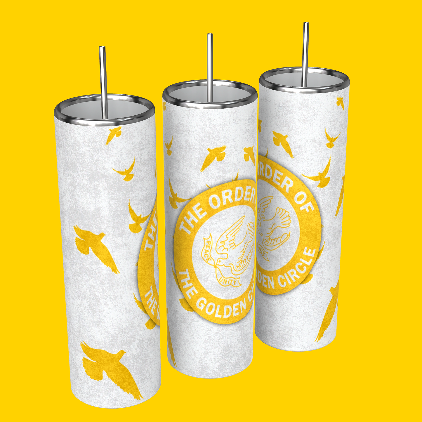 The Order of The Golden Circle Tumbler | Yellow | Gold | white