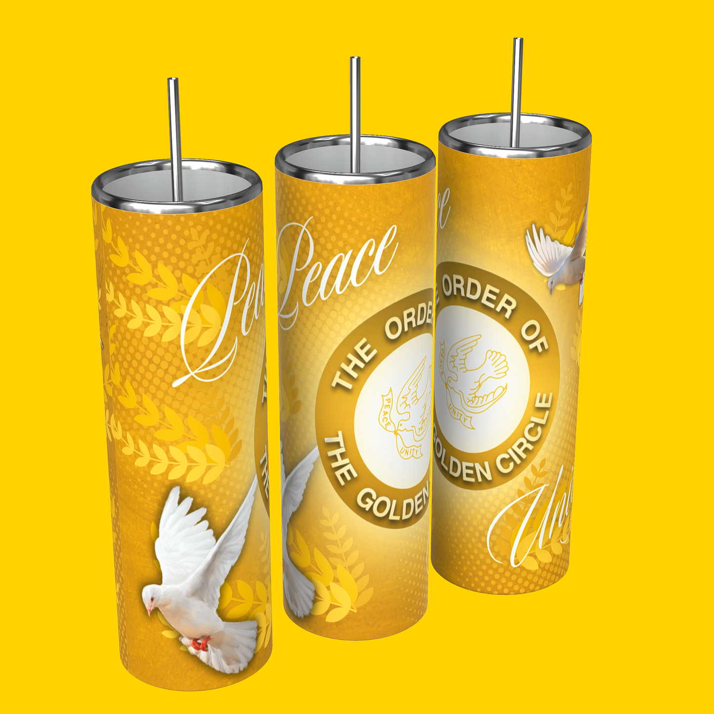 Order of The Golden Circle Tumbler | Yellow | Gold | white