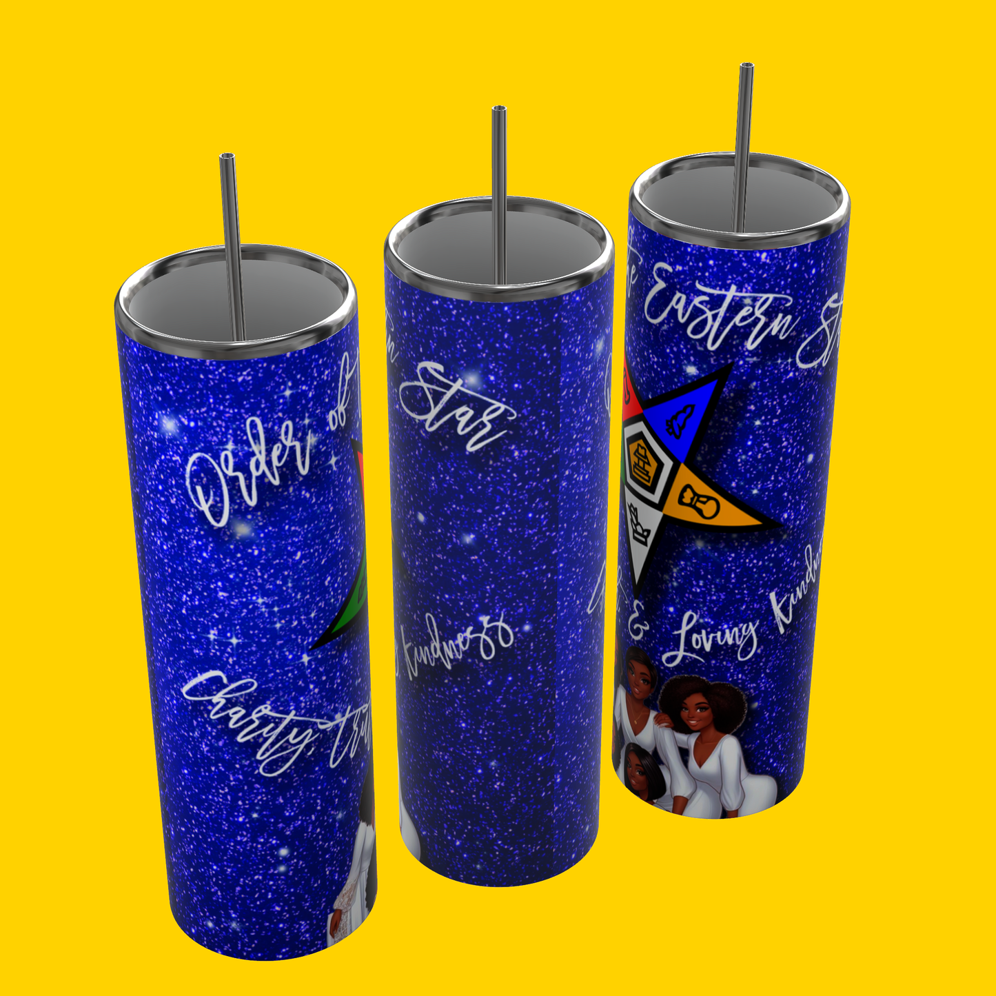 Order of the Eastern Star | Blue Glitter | Charity, Truth, and loving Kindness