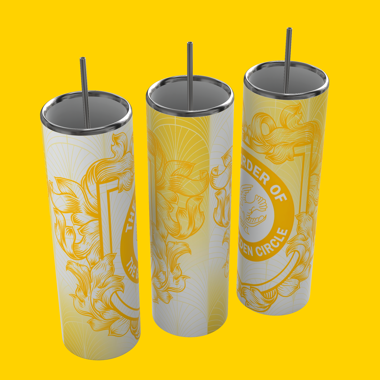 The Order of The Golden Circle Tumbler | Yellow | Gold | white