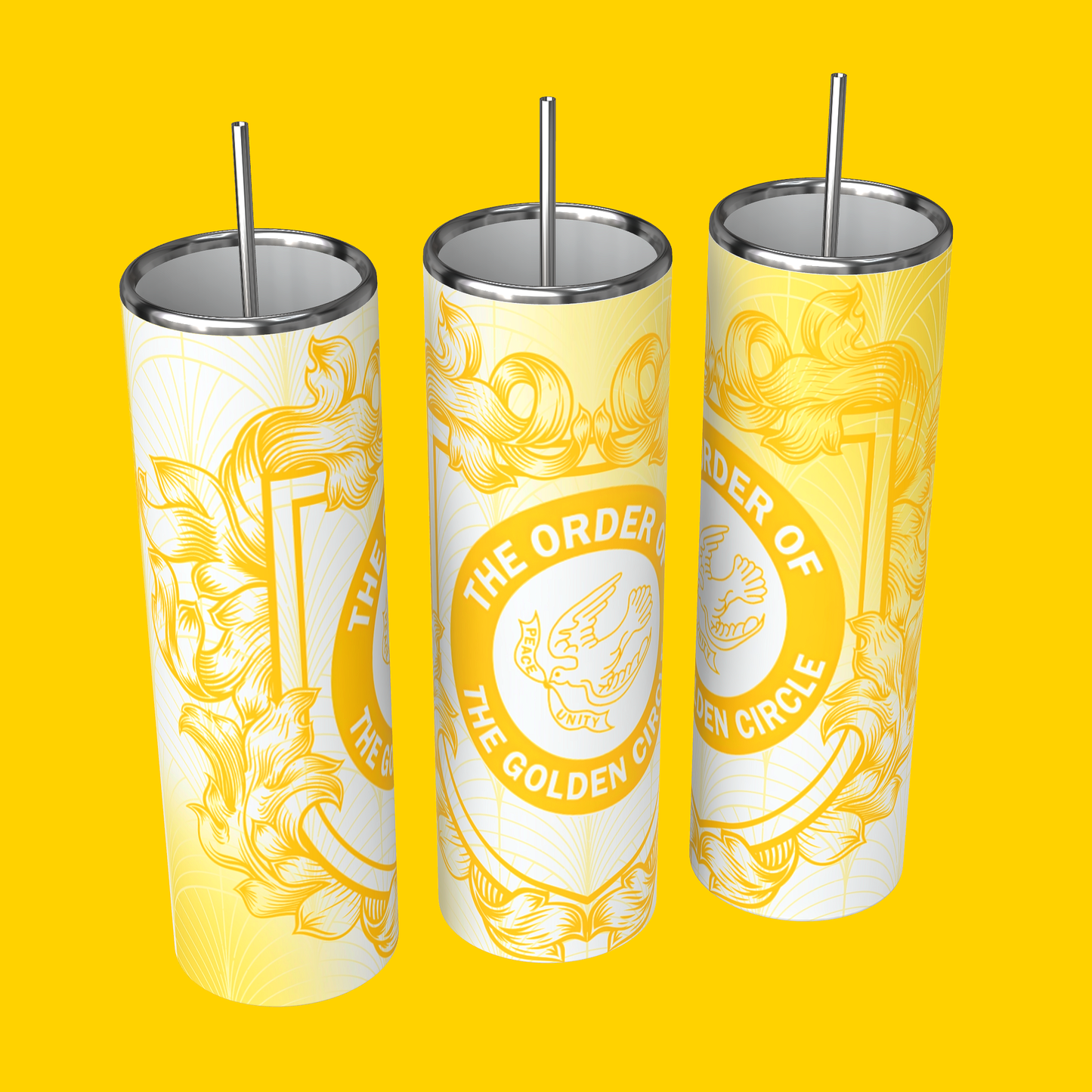 The Order of The Golden Circle Tumbler | Yellow | Gold | white