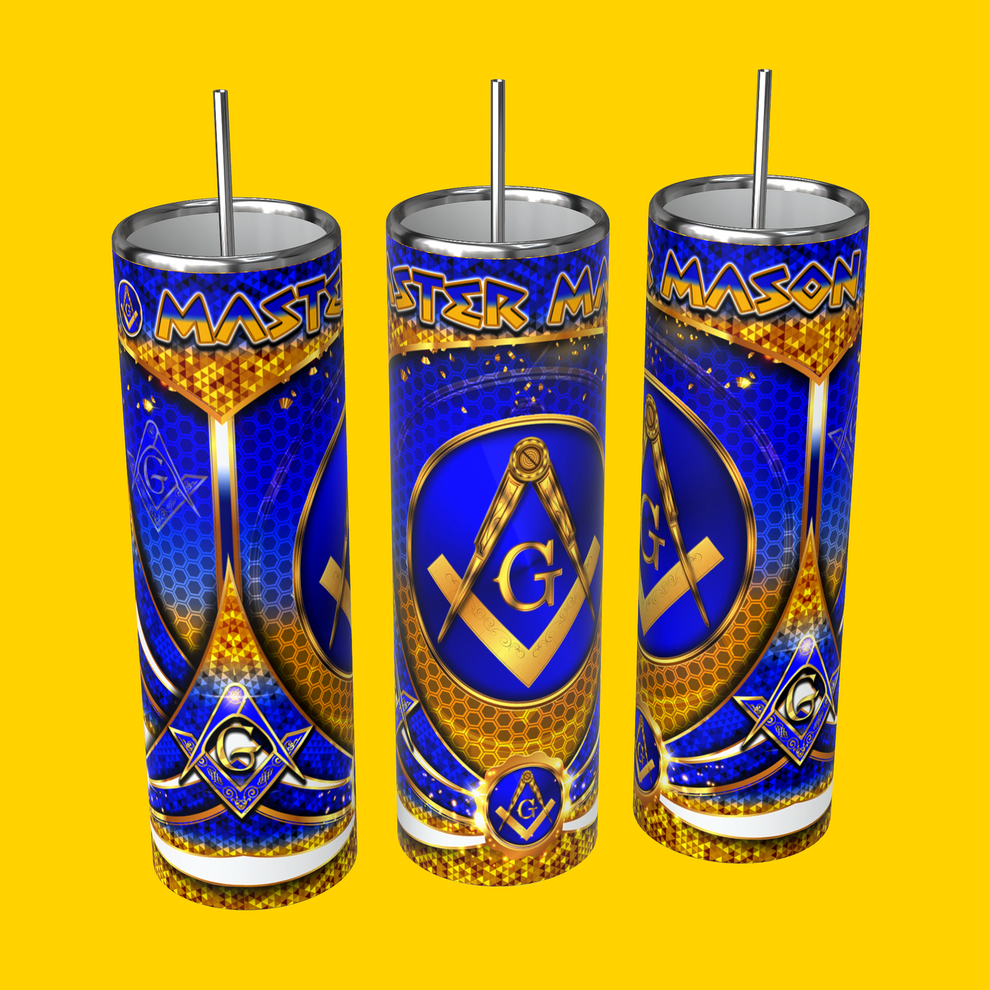 Master Mason | Blue | Gold | Personalized Tumbler