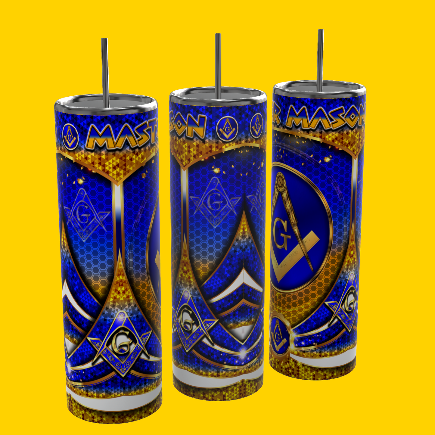 Master Mason | Blue | Gold | Personalized Tumbler