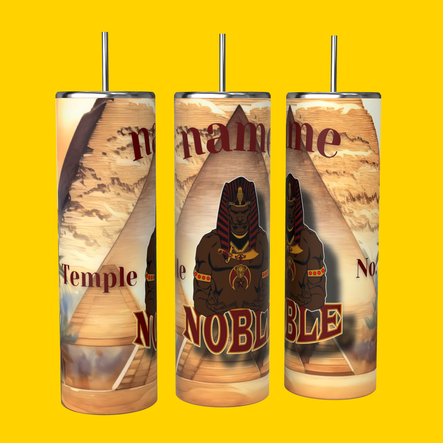 Noble | Maroon and Desert Sand color | Personalized Tumbler