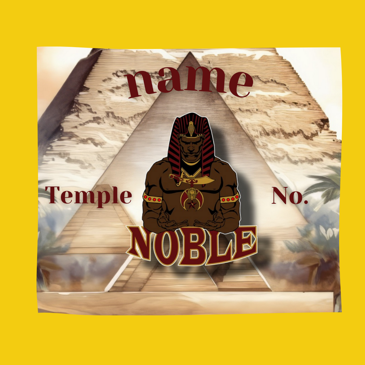 Noble | Maroon and Desert Sand color | Personalized Tumbler