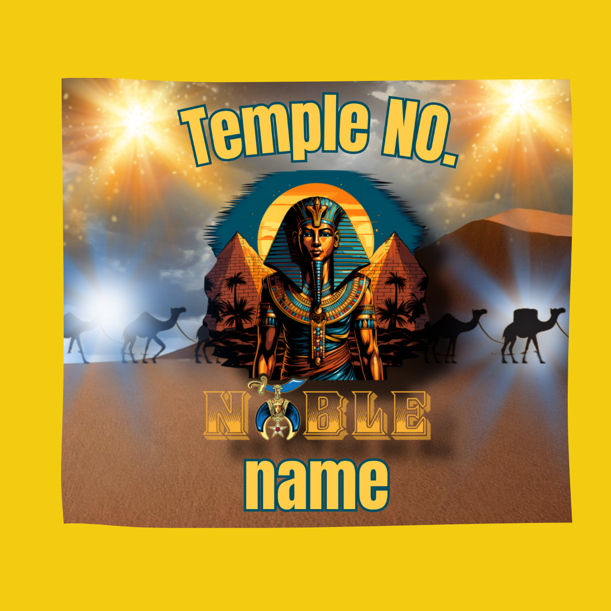 Noble Tumbler with Temple name and number