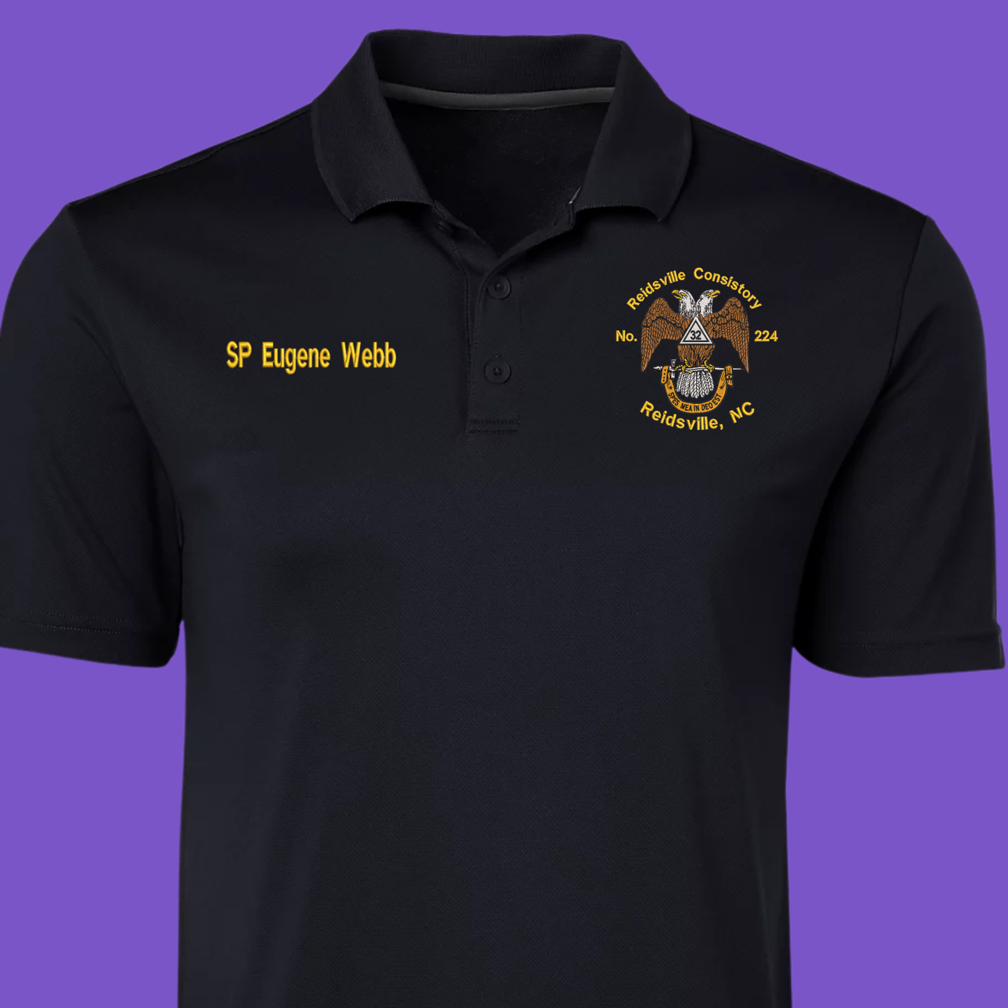 Reidsvilles Consistory Black Polo