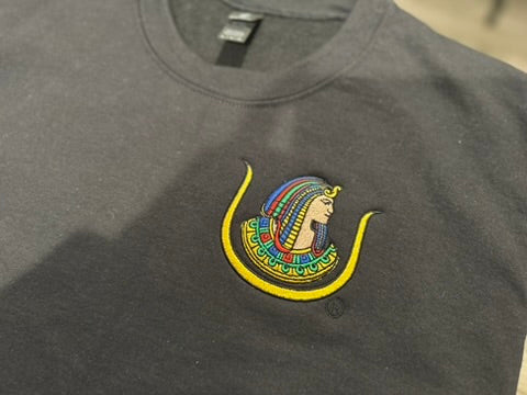 Black Crewneck Sweatshirt – Embroidered PHA Daughters Emblem (Front & Back)