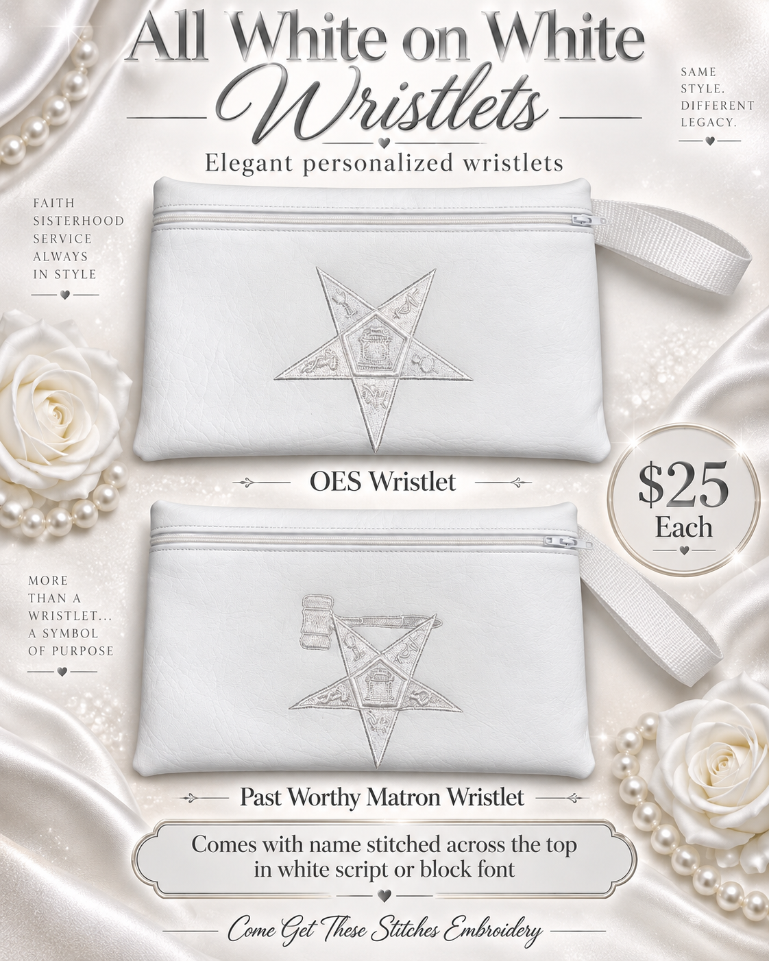 OES White Wristlet