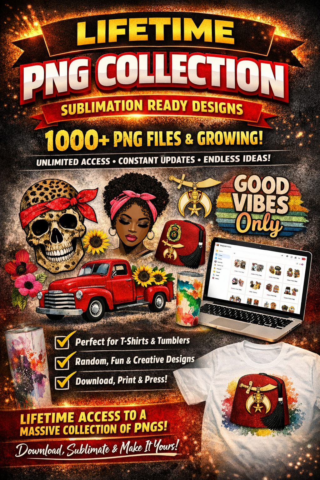 Lifetime PNG Collection – Sublimation Ready Designs