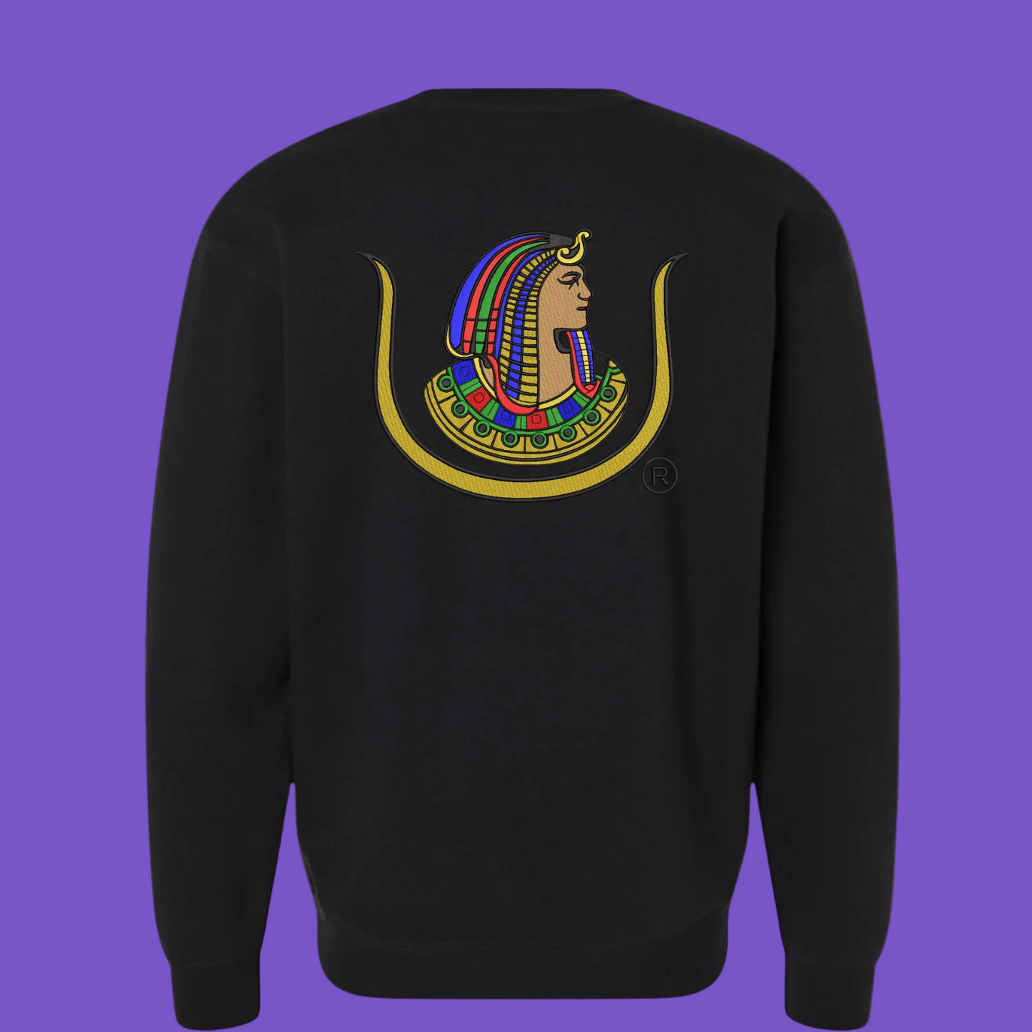 Black Crewneck Sweatshirt – Embroidered PHA Daughters Emblem (Front & Back)