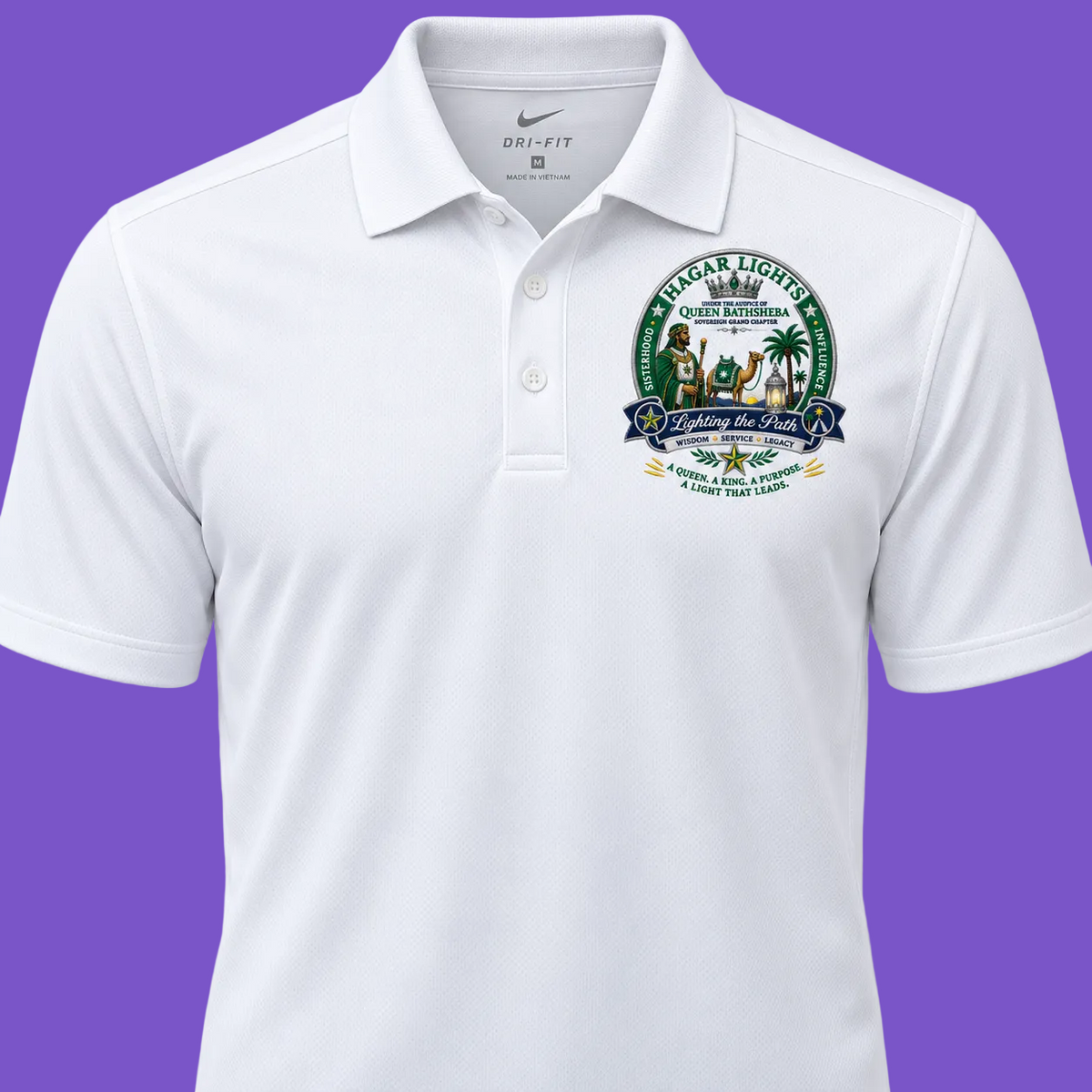 HAGAR LIGHTS Embroidered Polo