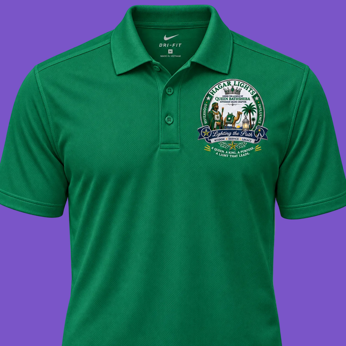 HAGAR LIGHTS Embroidered Polo