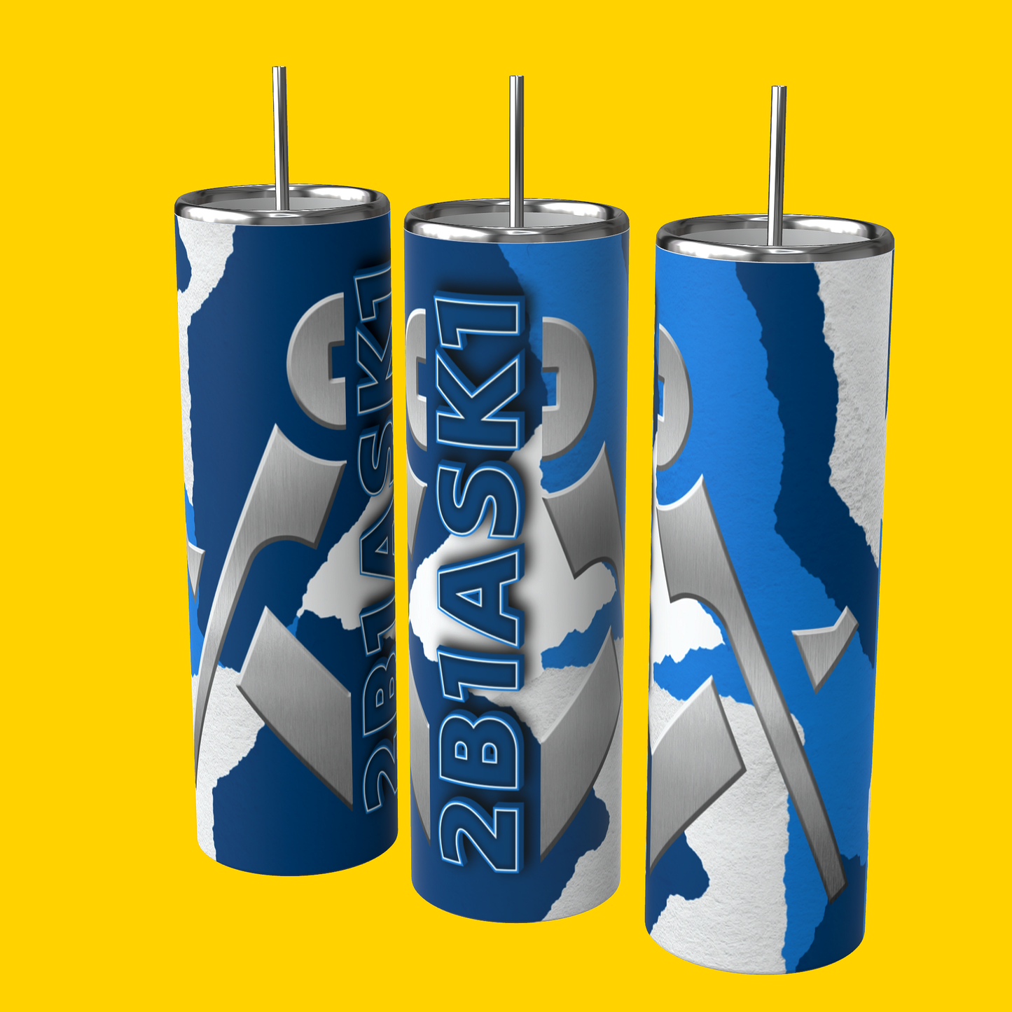 2B1ASK1 | Blue |  Personalized Tumbler