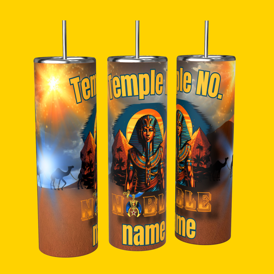 Noble Tumbler with Temple name and number