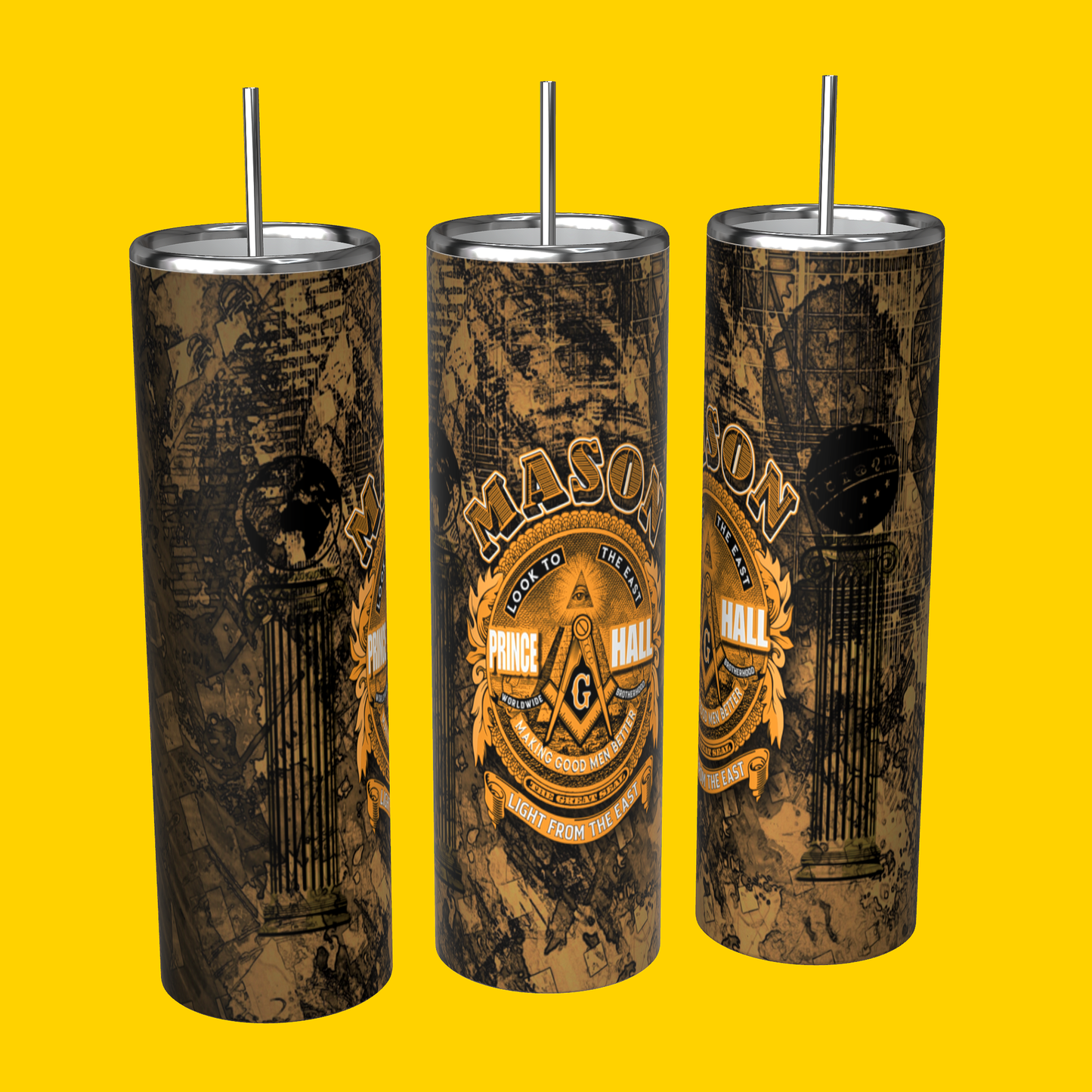 Mason | Terrain | Black and Gold color |  Personalized Tumbler