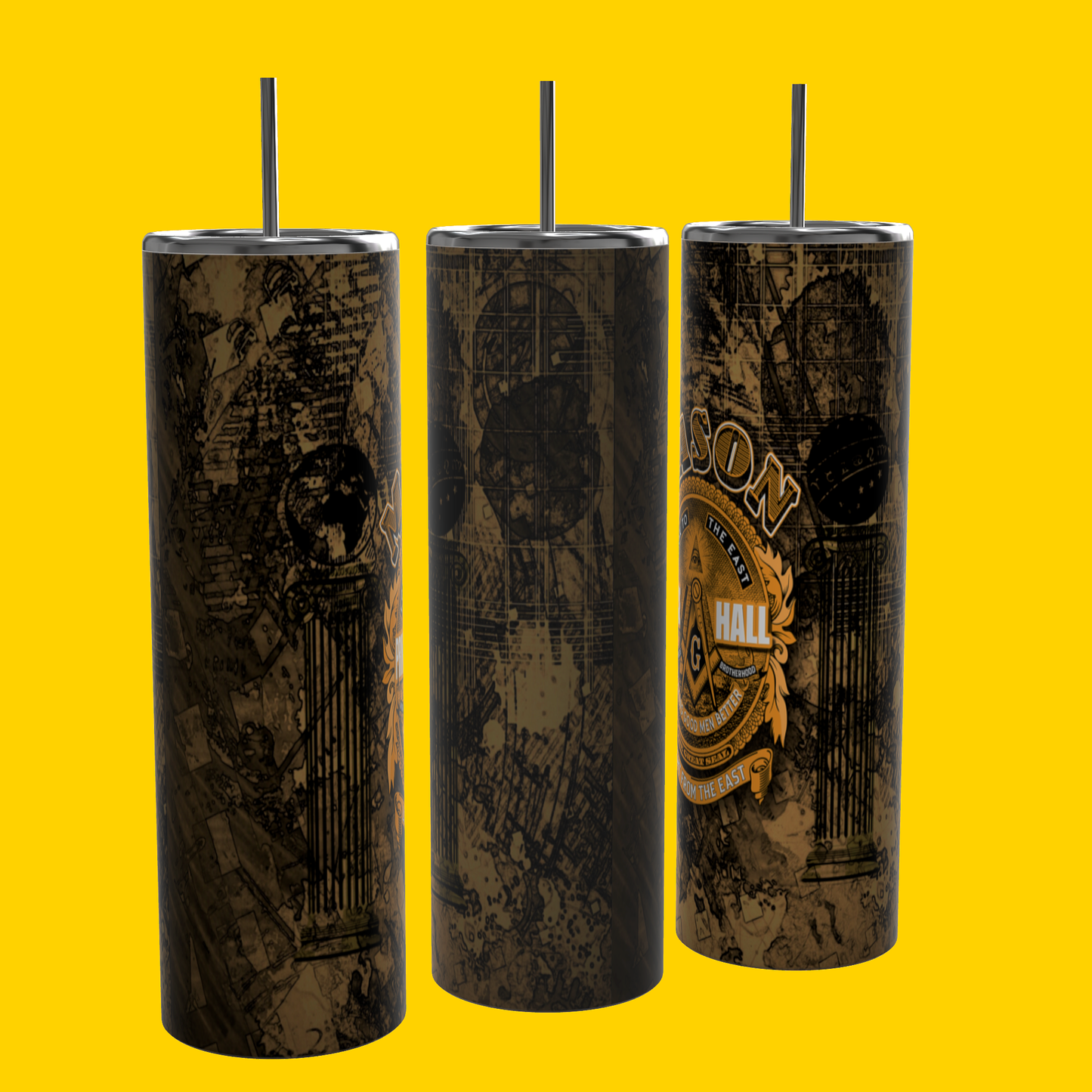 Mason | Terrain | Black and Gold color |  Personalized Tumbler