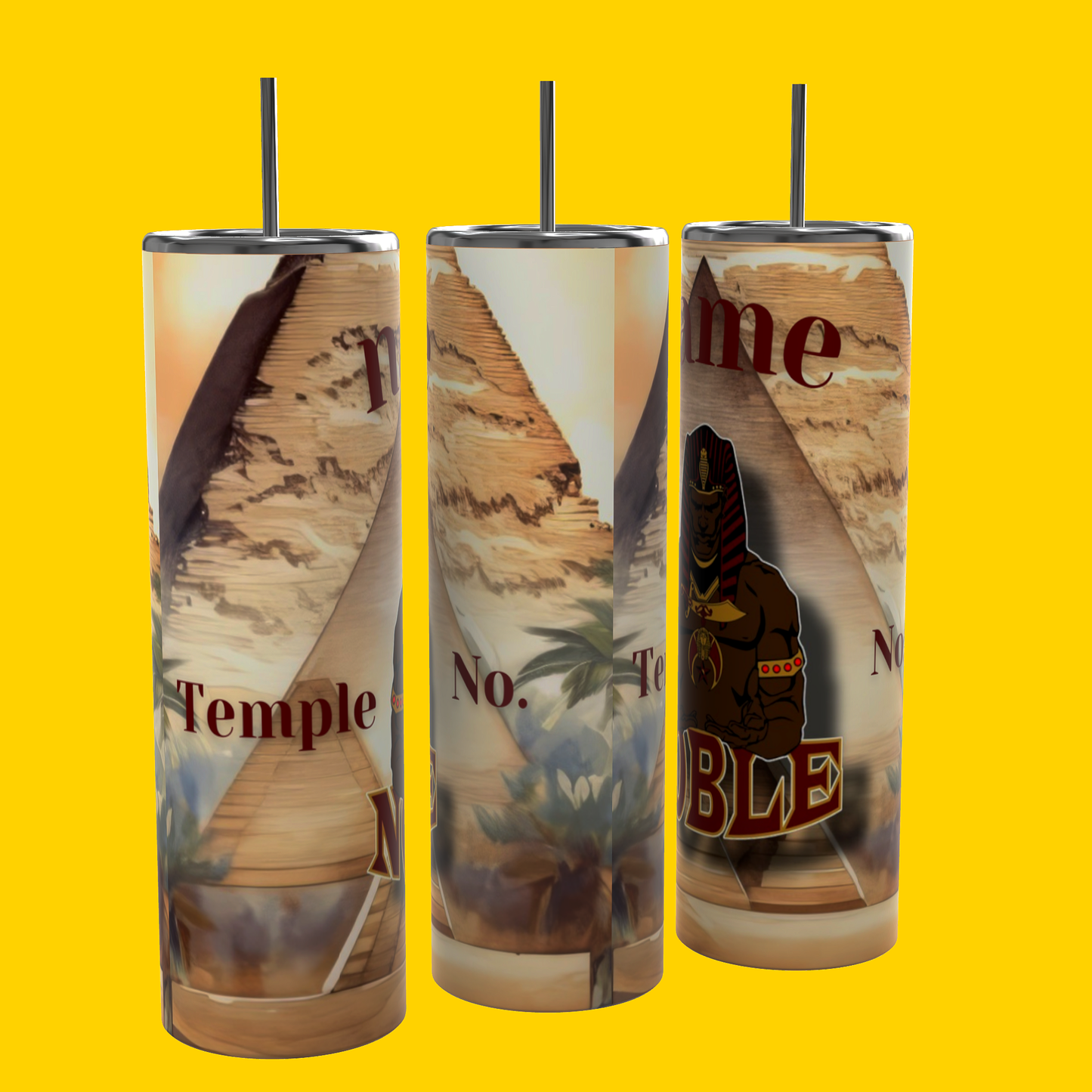 Noble | Maroon and Desert Sand color |  Personalized Tumbler