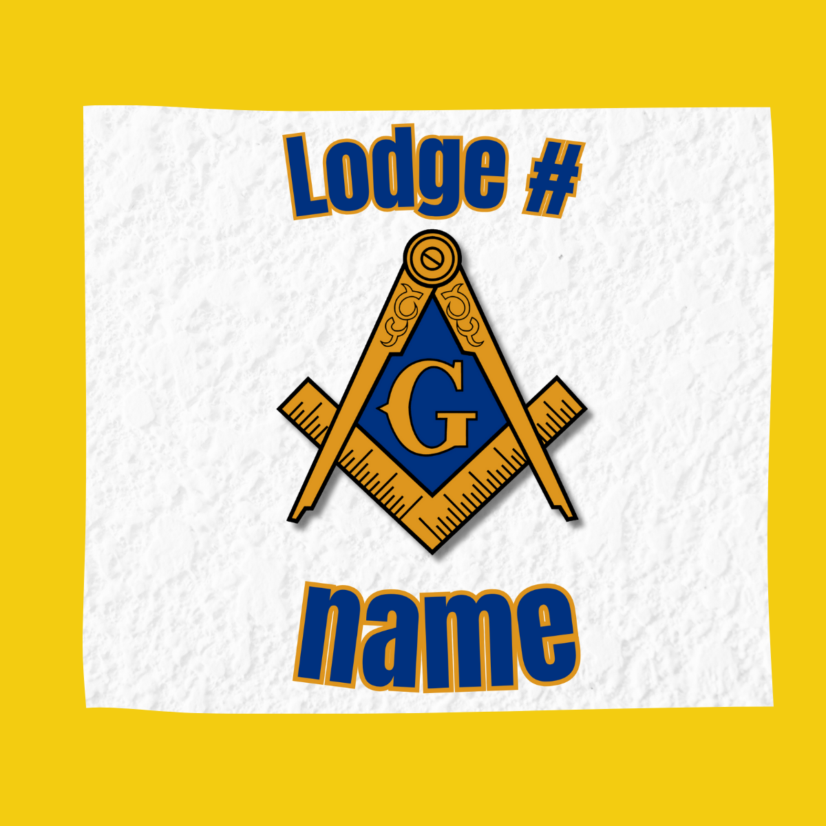 Mason Tumbler with Lodge name and number