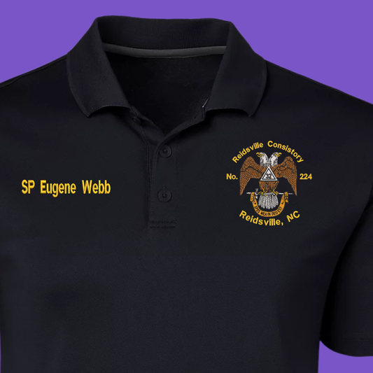 Reidsvilles Consistory Black Polo